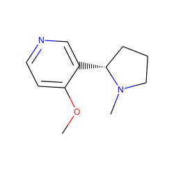 COc1ccncc1[C@@H]1CCCN1C ZINC000028523362