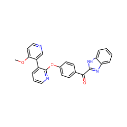 COc1ccncc1-c1cccnc1Oc1ccc(C(=O)c2nc3ccccc3[nH]2)cc1 ZINC000139794248