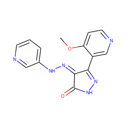 COc1ccncc1C1=NNC(=O)/C1=N\Nc1cccnc1 ZINC000049032914