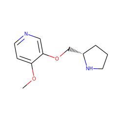 COc1ccncc1OC[C@@H]1CCCN1 ZINC000473089721