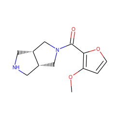 COc1ccoc1C(=O)N1C[C@@H]2CNC[C@@H]2C1 ZINC000169711210