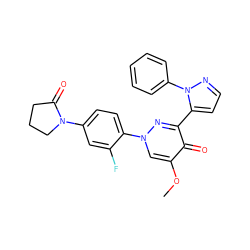 COc1cn(-c2ccc(N3CCCC3=O)cc2F)nc(-c2ccnn2-c2ccccc2)c1=O ZINC000114007255