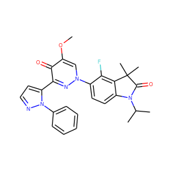 COc1cn(-c2ccc3c(c2F)C(C)(C)C(=O)N3C(C)C)nc(-c2ccnn2-c2ccccc2)c1=O ZINC000204017541