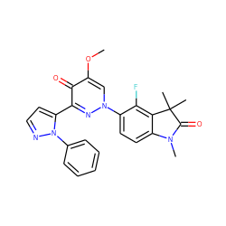 COc1cn(-c2ccc3c(c2F)C(C)(C)C(=O)N3C)nc(-c2ccnn2-c2ccccc2)c1=O ZINC000204018089