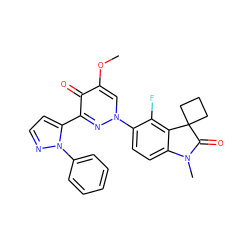 COc1cn(-c2ccc3c(c2F)C2(CCC2)C(=O)N3C)nc(-c2ccnn2-c2ccccc2)c1=O ZINC000204017560