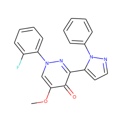 COc1cn(-c2ccccc2F)nc(-c2ccnn2-c2ccccc2)c1=O ZINC000095579691