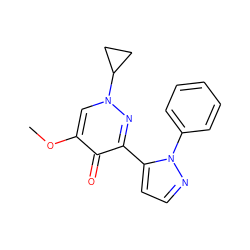 COc1cn(C2CC2)nc(-c2ccnn2-c2ccccc2)c1=O ZINC000148685407