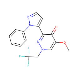 COc1cn(CC(F)(F)F)nc(-c2ccnn2-c2ccccc2)c1=O ZINC000148631051