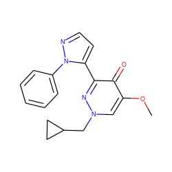 COc1cn(CC2CC2)nc(-c2ccnn2-c2ccccc2)c1=O ZINC000204022641