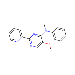 COc1cnc(-c2ccccn2)nc1N(C)c1ccccc1 ZINC000001381763