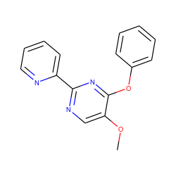 COc1cnc(-c2ccccn2)nc1Oc1ccccc1 ZINC000003128552