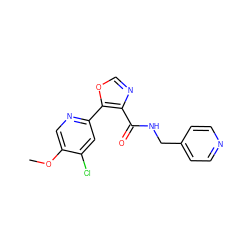 COc1cnc(-c2ocnc2C(=O)NCc2ccncc2)cc1Cl ZINC000073298454