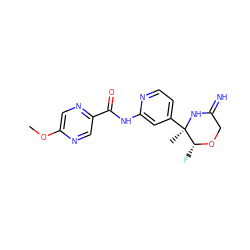 COc1cnc(C(=O)Nc2cc([C@@]3(C)NC(=N)CO[C@@H]3F)ccn2)cn1 ZINC000473169163