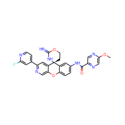 COc1cnc(C(=O)Nc2ccc3c(c2)[C@]2(CCOC(=N)N2)c2cc(-c4ccnc(F)c4)ncc2O3)cn1 ZINC001772631157