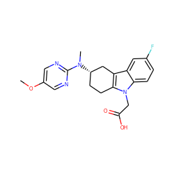 COc1cnc(N(C)[C@H]2CCc3c(c4cc(F)ccc4n3CC(=O)O)C2)nc1 ZINC000118879877