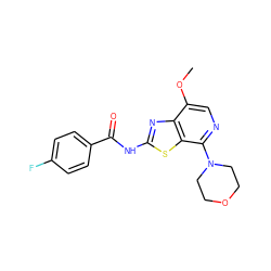 COc1cnc(N2CCOCC2)c2sc(NC(=O)c3ccc(F)cc3)nc12 ZINC000035900968