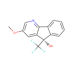 COc1cnc2c(c1)[C@](O)(C(F)(F)F)c1ccccc1-2 ZINC000144826131