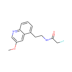 COc1cnc2cccc(CCNC(=O)CF)c2c1 ZINC001772650675