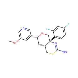 COc1cncc([C@H]2C[C@H]3CSC(N)=N[C@@]3(c3ccc(F)cc3F)CO2)c1 ZINC000169708459