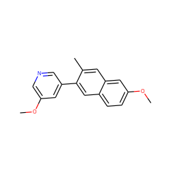 COc1cncc(-c2cc3ccc(OC)cc3cc2C)c1 ZINC000040980112