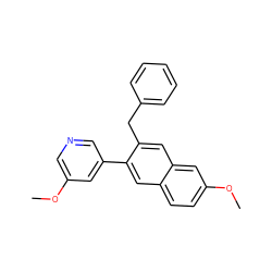 COc1cncc(-c2cc3ccc(OC)cc3cc2Cc2ccccc2)c1 ZINC000040953981