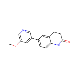 COc1cncc(-c2ccc3c(c2)CCC(=O)N3)c1 ZINC000040380414