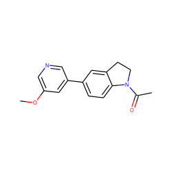 COc1cncc(-c2ccc3c(c2)CCN3C(C)=O)c1 ZINC000169348879