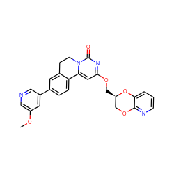 COc1cncc(-c2ccc3c(c2)CCn2c-3cc(OC[C@@H]3COc4ncccc4O3)nc2=O)c1 ZINC000220206456