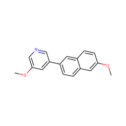 COc1cncc(-c2ccc3cc(OC)ccc3c2)c1 ZINC000040979781