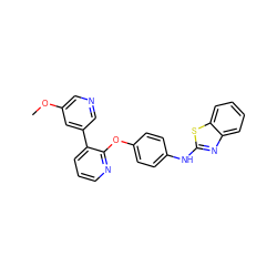 COc1cncc(-c2cccnc2Oc2ccc(Nc3nc4ccccc4s3)cc2)c1 ZINC000144164333