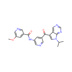 COc1cncc(C(=O)Nc2cncc(C(=O)c3cn(C(C)C)c4ncncc34)c2)c1 ZINC000169708004