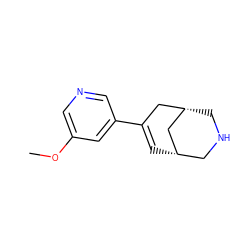 COc1cncc(C2=C[C@H]3CNC[C@@H](C2)C3)c1 ZINC000095579859