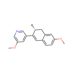 COc1cncc(C2=Cc3ccc(OC)cc3C[C@H]2C)c1 ZINC000040424754