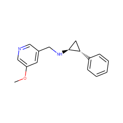 COc1cncc(CN[C@H]2C[C@@H]2c2ccccc2)c1 ZINC000113367158