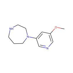 COc1cncc(N2CCCNCC2)c1 ZINC000000023624