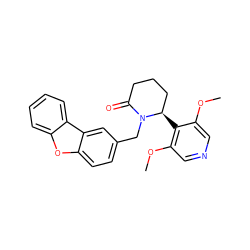 COc1cncc(OC)c1[C@@H]1CCCC(=O)N1Cc1ccc2oc3ccccc3c2c1 ZINC000167187373