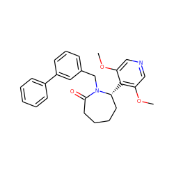 COc1cncc(OC)c1[C@@H]1CCCCC(=O)N1Cc1cccc(-c2ccccc2)c1 ZINC000167025837