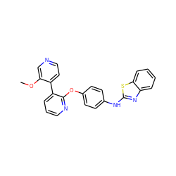 COc1cnccc1-c1cccnc1Oc1ccc(Nc2nc3ccccc3s2)cc1 ZINC000142732841