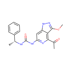 COc1n[nH]c2cc(NC(=O)N[C@H](C)c3ccccc3)nc(C(C)=O)c12 ZINC000209363152