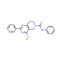 COc1nc(-c2cccnc2)nc2c1CN(C(=O)Nc1ccccc1)CC2 ZINC000095561538