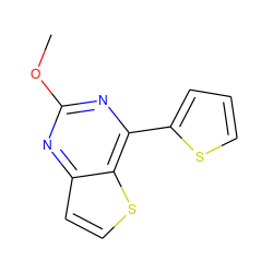 COc1nc(-c2cccs2)c2sccc2n1 ZINC000029048309