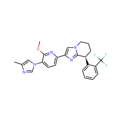 COc1nc(-c2cn3c(n2)[C@H](c2ccccc2C(F)(F)F)CCC3)ccc1-n1cnc(C)c1 ZINC000114449539