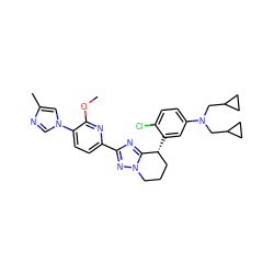 COc1nc(-c2nc3n(n2)CCC[C@H]3c2cc(N(CC3CC3)CC3CC3)ccc2Cl)ccc1-n1cnc(C)c1 ZINC000068245605