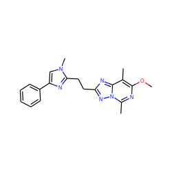 COc1nc(C)n2nc(CCc3nc(-c4ccccc4)cn3C)nc2c1C ZINC000113422448