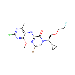 COc1nc(Cl)nc(C)c1Nc1nc(Br)cn([C@@H](COCCF)C2CC2)c1=O ZINC000095601516