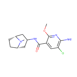 COc1nc(N)c(Cl)cc1C(=O)NC1C[C@@H]2CC[C@H](C1)N2C ZINC000027423353