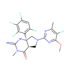 COc1nc(N2C[C@H]3C(=O)N(C)C(=N)N[C@@]3(c3c(F)cc(F)c(F)c3F)C2)nc(C)c1F ZINC000096173868