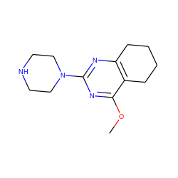 COc1nc(N2CCNCC2)nc2c1CCCC2 ZINC000001587056