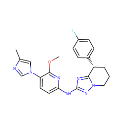 COc1nc(Nc2nc3n(n2)CCC[C@H]3c2ccc(F)cc2)ccc1-n1cnc(C)c1 ZINC000299825144