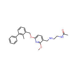 COc1nc(OCc2cccc(-c3ccccc3)c2C)ccc1CNCCNC(C)=O ZINC000306122895